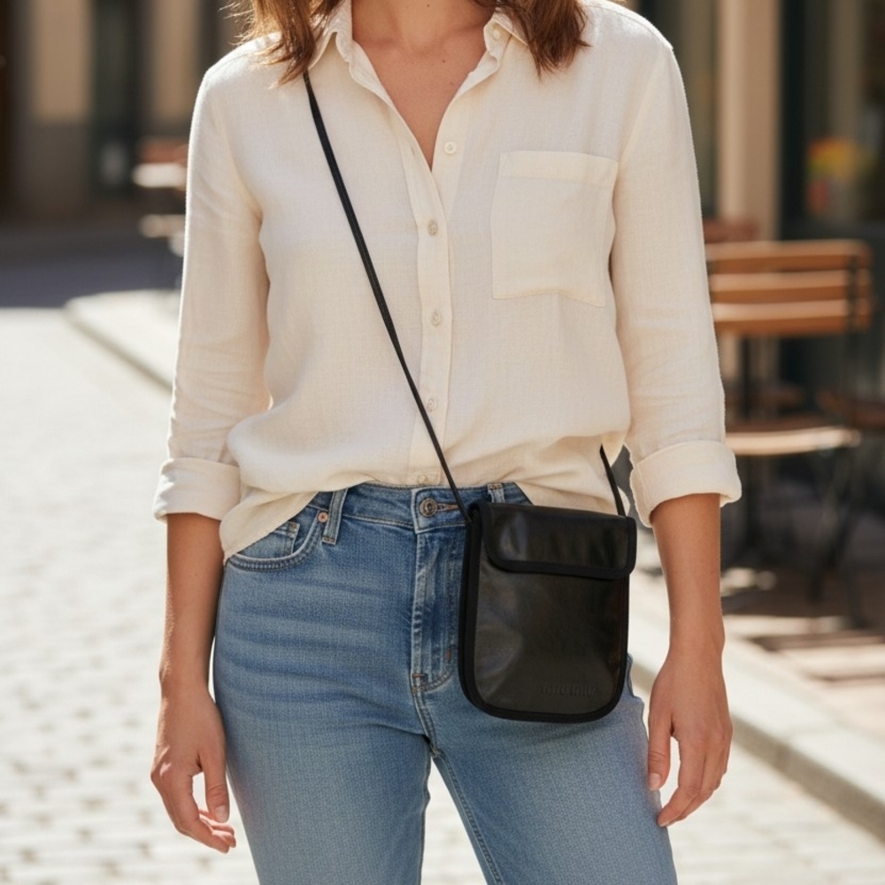 Miu Miu Black Patent Leather Crossbody Pouch - Picture 2 of 9